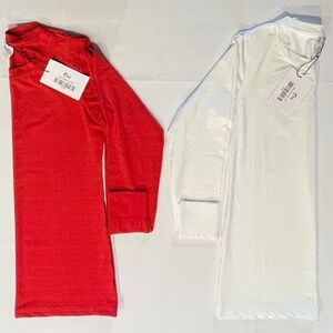 NWT Zyia Red & White Chill Long T’s